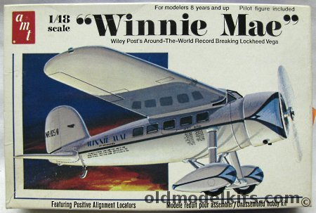 AMT 1/48 Lockheed Vega Winnie Mae, T642 plastic model kit